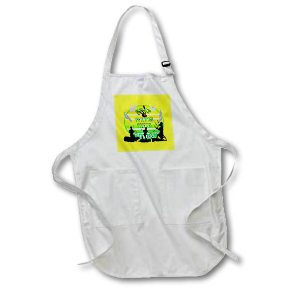 Apron - Be Up With The Boards Kitesurf White Silhouette Green Text Vector Art - Kiters