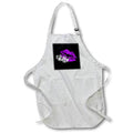 Apron - Gothic SWALK Sweetheart Purple Lipstick Kiss Vector Art - Lipstick Kisses