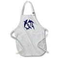 Apron - Birder Silhouette Swallow Swift and Seagulls In Blue Cut Out Art - Swallows