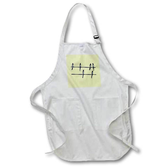 Apron - Birds On Wires Planning The ETD Minimalist Illustration Vector Art - Swallows