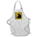 Apron - Black Cat Elegant Profile Minimalist Silhouette Photograph - Black Cat