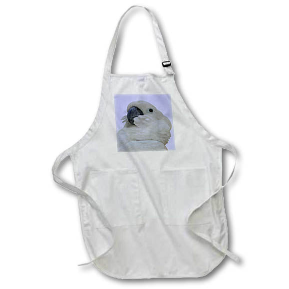 Apron - Blue Eyed Cockatoo Nerdy Face Vector Art Vector Art - Cockatoo Bird