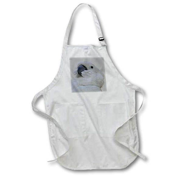 Apron - Blue Eyed Cockatoo Nerdy Face Vector Art Vector Art - Cockatoo Bird