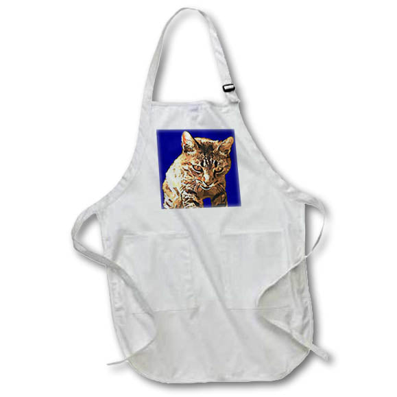 Apron - Born To Look Down On Humans Tabby Cat Art Vector Art - Tabby Cat