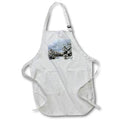 Apron - Snowy Winter Pine Forest Landscape Acrylic Painting - Winter Landscape