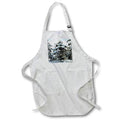 Apron - Pine Tree Coated In Snow Acrylic Painting - Winter Landscape