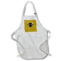 Apron - Bull Portrait Moody Face Vector Art Tattoo Style Illustration - Bull