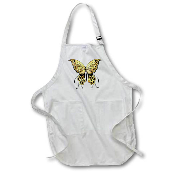 Apron - Pretty Image Of Gold Fancy Butterfly Illustration Illustrations