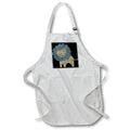 Apron - Cute Blue and Beige Lion Illustration Illustrations
