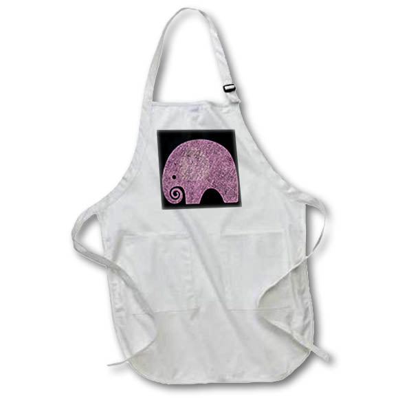 Apron - Cute Pink Elephant Illustration Illustrations