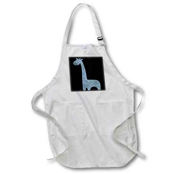 Apron - Cute Blue Giraffe Illustration Illustrations