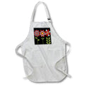 Apron - Three Modern Red and Light Blue Flower Illustration Illustrations