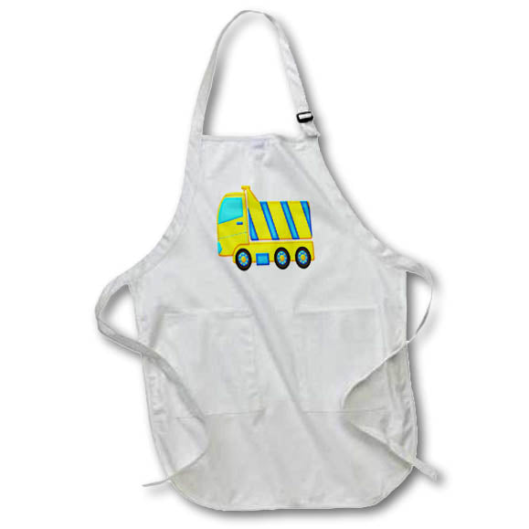 Apron - Cute Yellow and Blue Dump Truck Illustration Illustrations