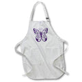Apron - Glam Purple Filigree Butterfly Illustration Illustrations