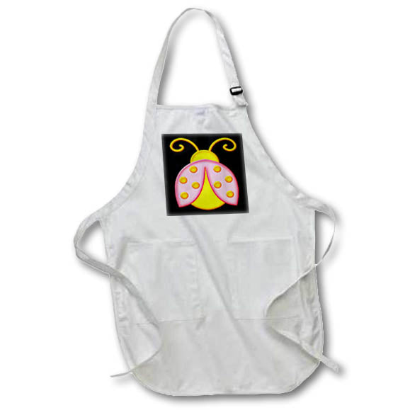 Apron - Cute Pink and Yellow Ladybug Illustration Illustrations