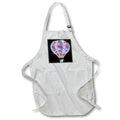 Apron - Glam Cheverson Stripes and Image Of Diamonds Hot Air Balloon Illustrations