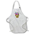 Apron - Modern Collage Patterned Cactus In A Pot Illustration Illustrations