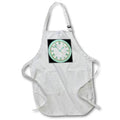 Apron - Cute Green Clock Illustration Illustrations