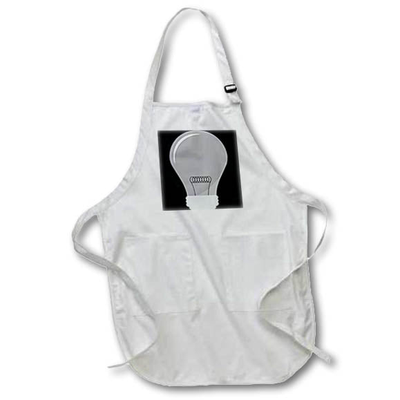 Apron - Modern Gray and White Lightbulb Illustration Illustrations