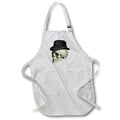 Apron - Skull Head With A Bowler Hat Illustration Illustrations