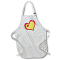 Apron - Cute Pink and Yellow Double Heart With Dots Illustration Illustrations