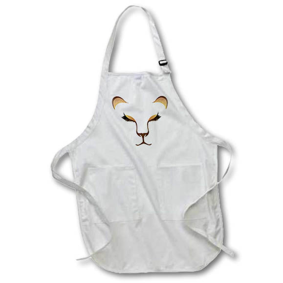 Apron - Glam Image Of Gold Lion Face Illustration Illustrations