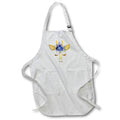 Apron - Glam Image Of Gold Giraffe With Blue Floral Illustration Illustrations
