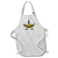 Apron - Glam Image Of Gold and Black Unicorn Face Illustration Illustrations