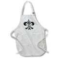 Apron - Black Fleur De Lis With An Image Of Pearl Illustration Illustrations