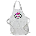 Apron - Cute Pink and Purple Floral Penguin Face Illustration Illustrations
