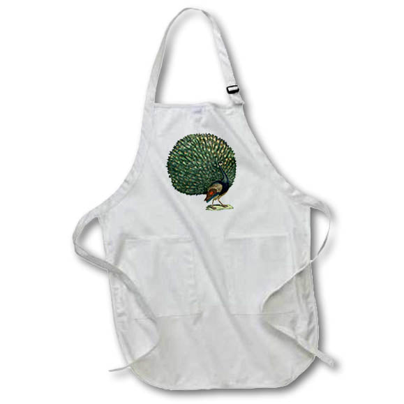 Apron - Vintage Peacock Bird Illustration Illustrations