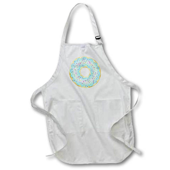 Apron - Cute Blue Sprinkles Donut Illustration Illustrations
