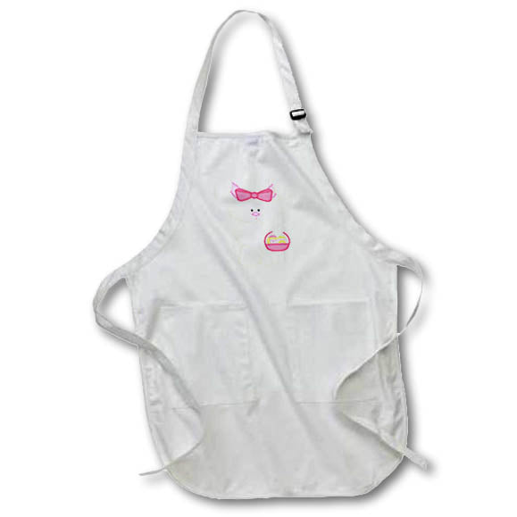 Apron - Cute Pink and White Easter Rabbit Illustration Illustrations