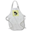 Apron - Cat Burglar Stealing Milk From A Glass Vector Art - Tabby Cat