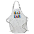 Apron - Cat Silhouette Fun Pastel Color Pattern Vector Art - Cat Silhouette