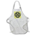 Apron - Celtic Dara Ancient Oak Knot In Gray On Yellow Vector Art - Celtic Symbols