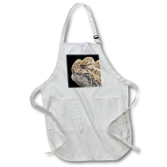 Apron - Chameleon With Sinister Facial Expression Vector Art Vector Art - Chameleon Lizard