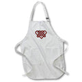 Apron - Celtic Eternal Love Knot Romantic Heart Red Design Acrylic Painting - Celtic Love Knot