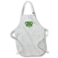Apron - Celtic Eternal Love Knot Romantic Heart Green Design Acrylic Painting - Celtic Love Knot