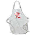 Apron - Chinese Love Symbol Tattoo In Red Ink Calligraphy - Chinese Characters