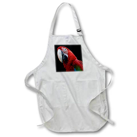 Apron - Close-Up Of A Green Winged Macaw Parrot Vector Art - Parrot