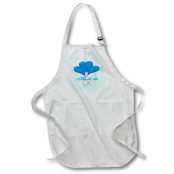 Apron - Thall Do Yorkshire Tyke Romantic Compliment Blue Vector Art - Valentines Day Romance