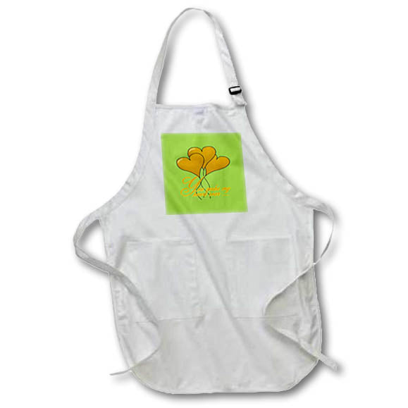Apron - You Make My Heart Soar Yellow Text And Heart Balloons Vector Art - Valentines Day Romance