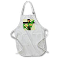Apron - Three Calla Lilies And Christian Cross Art Acrylic Painting - Easter Calla And Cross