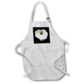 Apron - Artistic Single Heart Shaped Calla Lily Isolated On Black Acrylic Painting - Calla Lilies