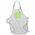 Apron - Cover Me In Kisses Citrus Green Lipstick Flirtatious Fun Vector Art - Lipstick Kisses