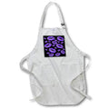Apron - Cover Me In Kisses Boyish Gothic Purple Lipstick Flirtatious Fun Vector Art - Lipstick Kisses