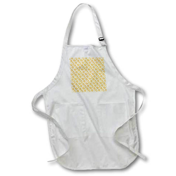 Apron - Two Kisses Collided Yellow Colored Lips Pattern Pattern - Lipstick Kisses