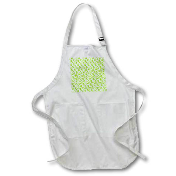 Apron - Two Kisses Collided Lip Smacking Lime Colored Lips Pattern Pattern - Lipstick Kisses