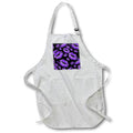 Apron - Two Kisses Collided Luscious Lilac Colored Lips Pattern Pattern - Lipstick Kisses